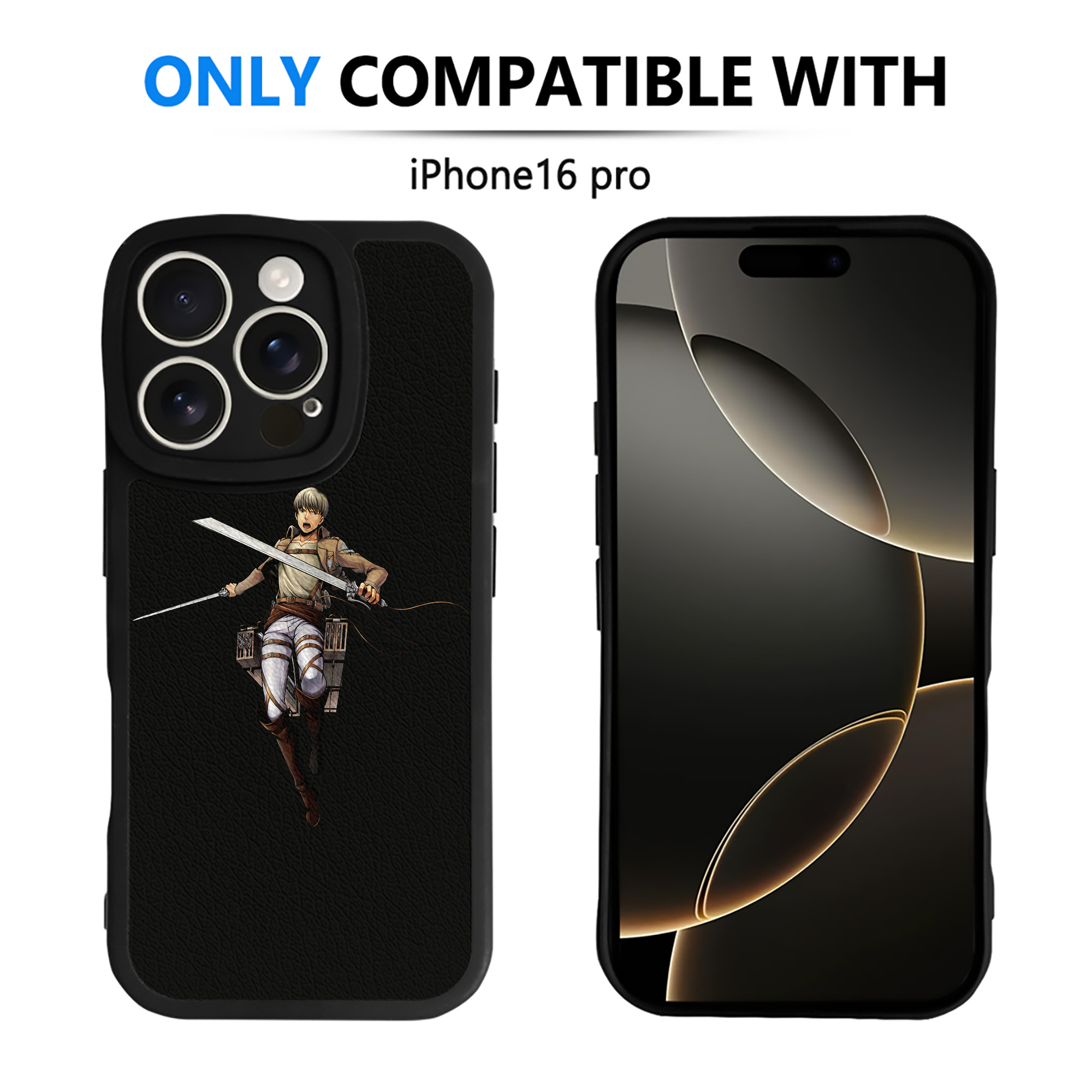 （画像用） 進撃の巨人 Attack on Titan 【iPhone 16シリーズ対応】シリコンスマホケース（レザー調） 材質：シリコン